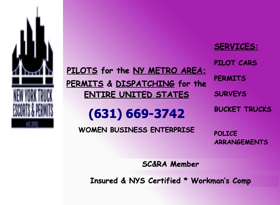 NY Truck Escorts & Permits advertisement