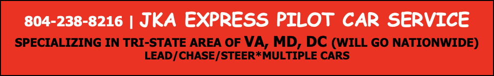 JKA EXPRESS PILOT CAR SVC. advertisement